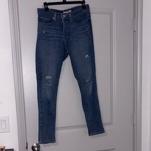 Levi's Distressed Blue Skinny Jeans